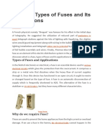 Different Types of Fuses and Its Applications