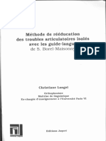 Méthode de Rééducation Des Troubles Articulatoires Isolés Avec Guide Langue