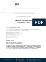 Sentencia Caso Cordero Bernal vs. Perú