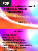 Attitude of Customer Toward Pesticide & Attitude Measurement