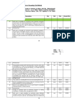 Schedule of Quantity