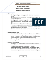 CBSE Class 10 Economics Chapter 1 Notes - Development