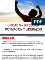 UNIDAD 5 - Parte 01 - Motivacion y Liderazgo