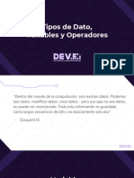 1.3 Variables, Tipos de Datos y Operadores