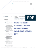 How To Reset Administrator Password On Windows Server 2019 - Clouvider