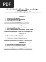 Sem-5 Physics Assignment-2019