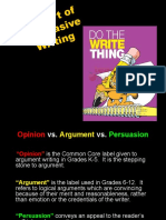 Argumentative Writing