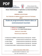 Etude de Programmation Linéaire Dans Un Environnement Incertain - EL-ADAMI Layla