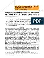 Serum Levels of b2 Microglobulin, Cystatin C and Creatinine in Patient With Type 2 Diabetes Mellitus