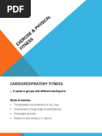 Exercise Physical Fitness - Cadriorespiratory Fitness