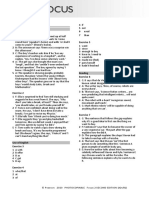 Focus2 2E End of Year Test Listening UoE Reading GroupA B ANSWERS