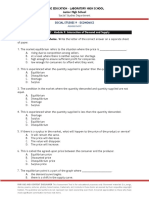 ECONOMICS Interaction of Demand and Supply Quiz