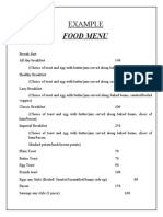 Restaurant Menu Draft