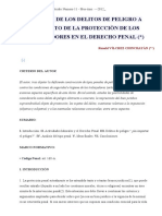 Revisiòn de Los Delitos de Peligro A Propòsito de La Protecciòn de Los Trabajadores en El Derecho Penal