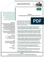 Plan de Formation - Intervenants Pour La Formation de Responsable Administratif Et Financier