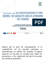 Intérêt de La Certification Et Les Signes