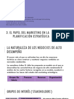 El Papel Del Marketing en La Planificación Estrategica.