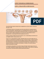 Fecundación y Desarrollo Embrionario