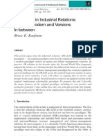 Paradigms in Industrial Relations