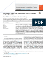 Quasi-Analytical Solution To The Problem of Heat Transfer by Vortex Flow Based On Self-Similarity