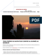 Trois Prières Du Matin Pour Confier Sa Journée Au Seigneur - Eglise Catholique Romaine Genève