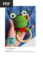 Crochet Rattle Frog Amigurumi PDF Free Pattern