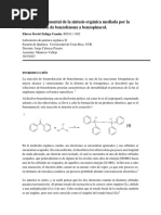 Análisis Experimental de La Síntesis Orgánica Mediada Por La Fotorreducción de Benzofenona A Benzopinacol