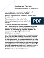 Cell and Its Structure and Functions: Q1. Write Down The Main Differences Between The Animal Cell and The Plant Cell