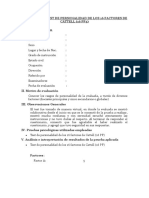 Modelo INFORME DEL TEST DE PERSONALIDAD DE LOS 16 FACTORES DE CATTELL