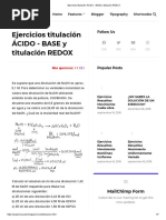 Ejercicios Titulación ÁCIDO - BASE y Titulación REDOX