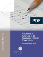 Estudio Resultados de La Aplicacion de Psu 2006 2010