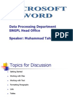 Data Processing Department SNGPL Head Office Speaker: Muhammad Tahir