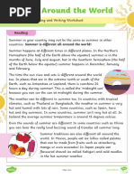 Worksheet 3 - Summer Around The World