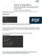 Space Complexity of Algorithms