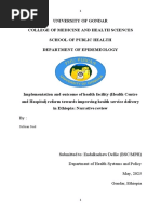 Sofian Seid Health Facility Reform Implementation and Outcomes Narrative