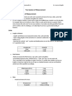 Romasanta - GeneralChemistry - Two System of Measurement