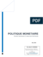 Cours Politique Monétaire L2 2023