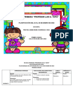 Planeación Del 24 Al 28 de Enero 2022