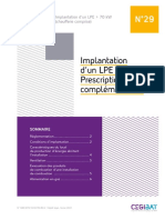 Fiche 29 - LC - LPE70KW - Implantation D'un LPE 1 MW Prescriptions Complémentaires