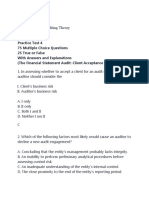 Practice Test 4 - Auditing Theory