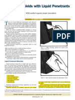 Inspecting Welds With Liquid Penetrant