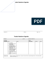 F-01 Tender Handover Agenda