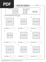 Find Side Square Area