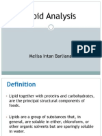 Lipid Analysis: Melisa Intan Barliana