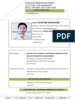 Curriculum Vitae For Ojt Form 5