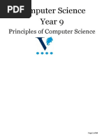 Year 9 Principles of Computer Science 1.2