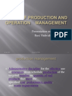 Scope of Production and Operation Management