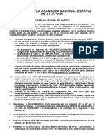 Acuerdos de La Asamblea Nacional Estatal Del 05 de Julio