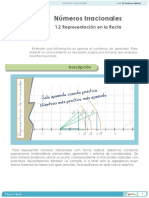 Números Irracionales. Representación en La Recta