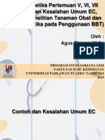 Penelitian Tanaman Obat, BBT Dan Contoh EC Dan Kesalahan Umum